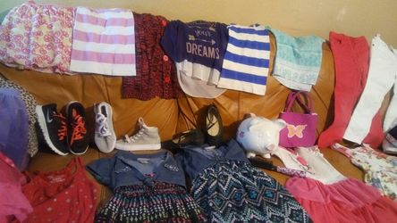 Size4t-5t girl clothes shoes size 12c $30 obo