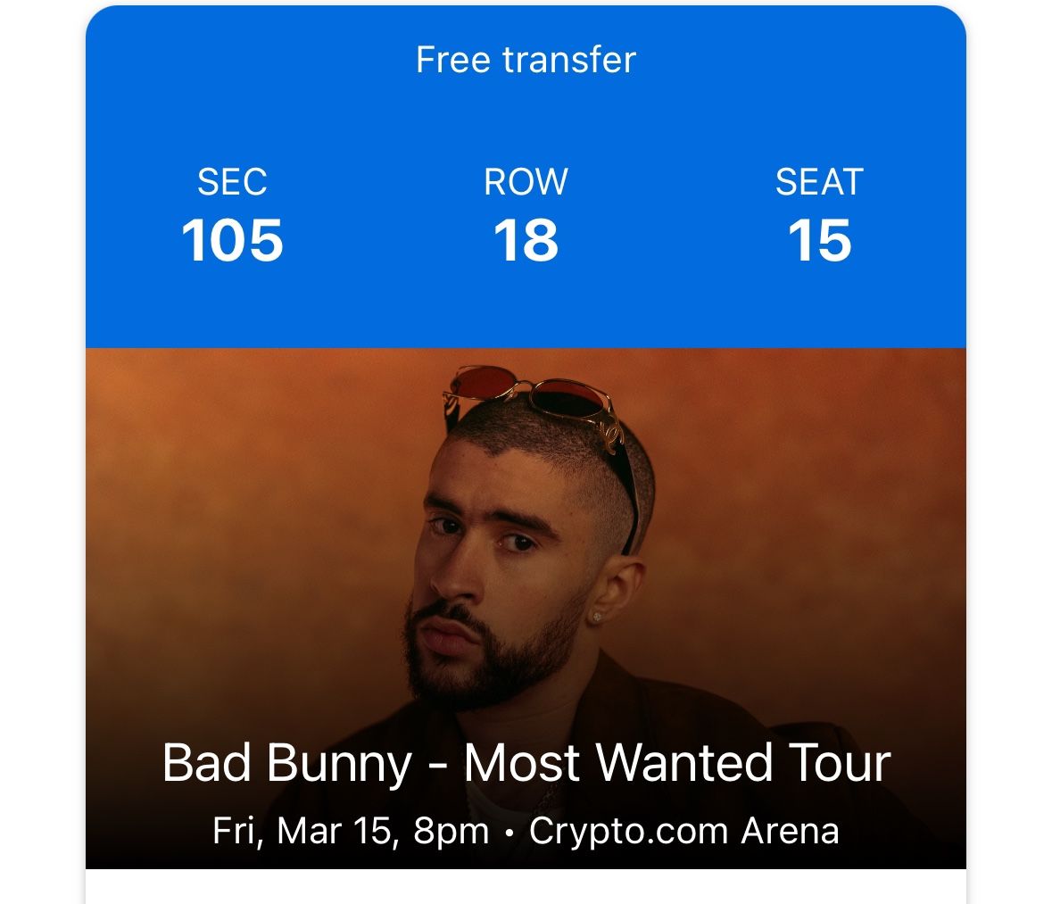Bad Bunny 03/15 100 Section!