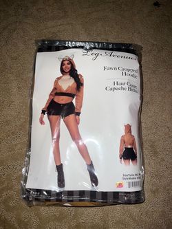 Leg Avenue Women's Costume fawn cropped hoodie