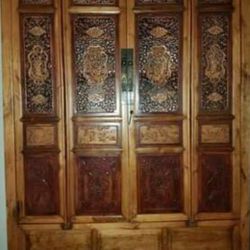 Antique Chinese Carving Armoire Cabinet Hutch