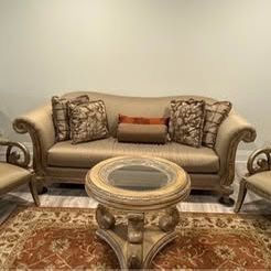 Luxury Schnadig Sofa with 2 Schnadig Side Chairs and Schnadig table