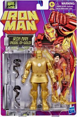 Marvel Legends IRON MAN RETRO WAVE Model 01 GOLD New!