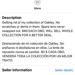 Oakley Sutro (Negotiable)