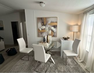 Glass dining table