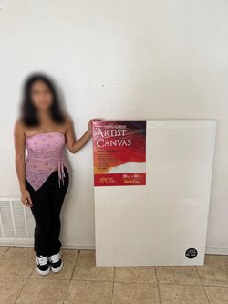 Self Made Creative 36" x 48" Deep Edge Stretched Artist Canvas (100% Cotton)