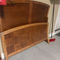Two End Tables And Bed Frame