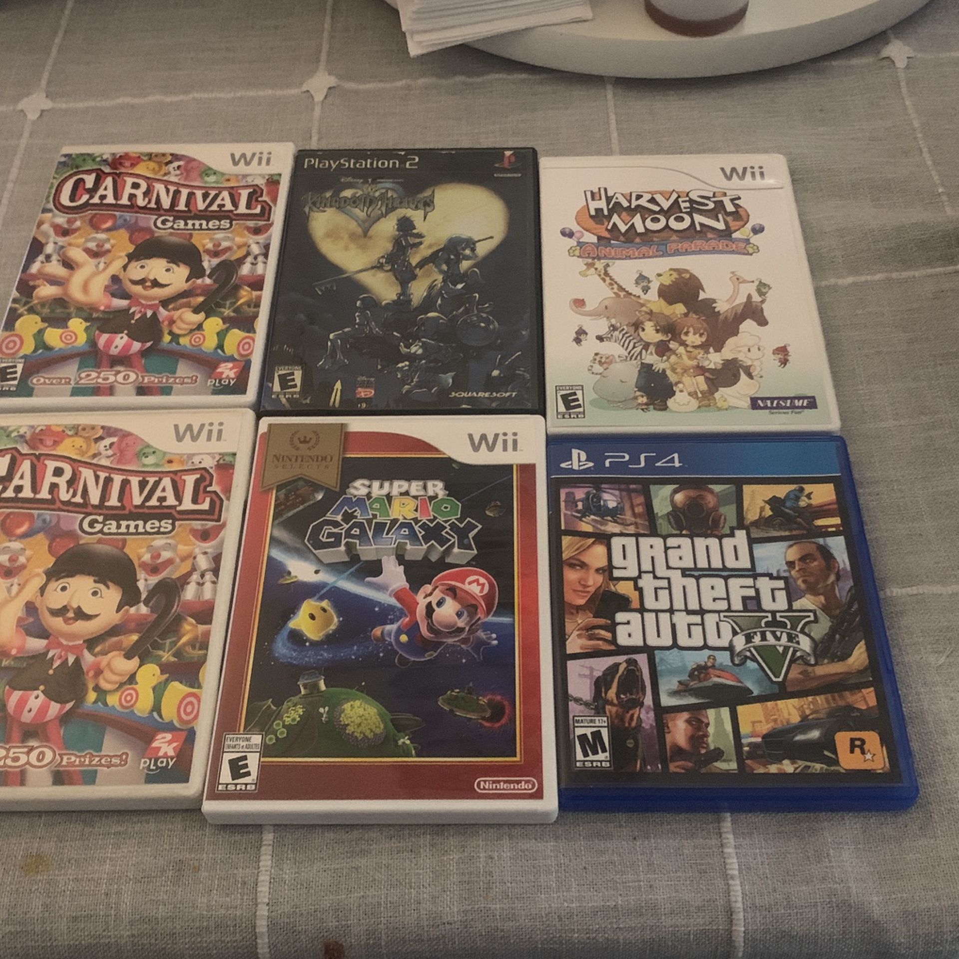 Various Video Games (Wii, PS2, PS4)