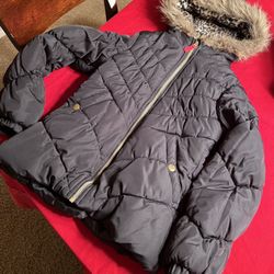 Jackets Girls Puff Winter Size 10-12 Black Color