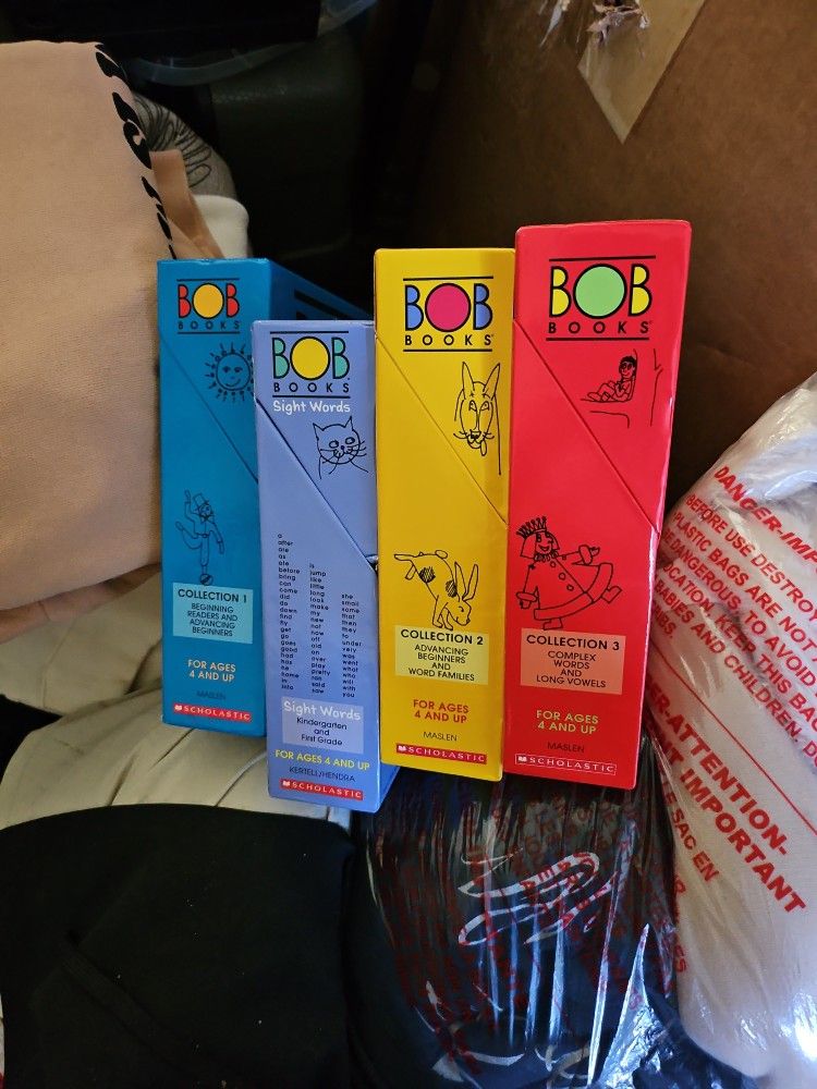 BOB Books 4 Book Collection Box Sets (Collection 1, Collection 2, Collection 3, and Sight Words)