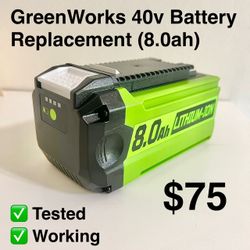 Brand New - GreenWorks 40v Battery 8.0ah