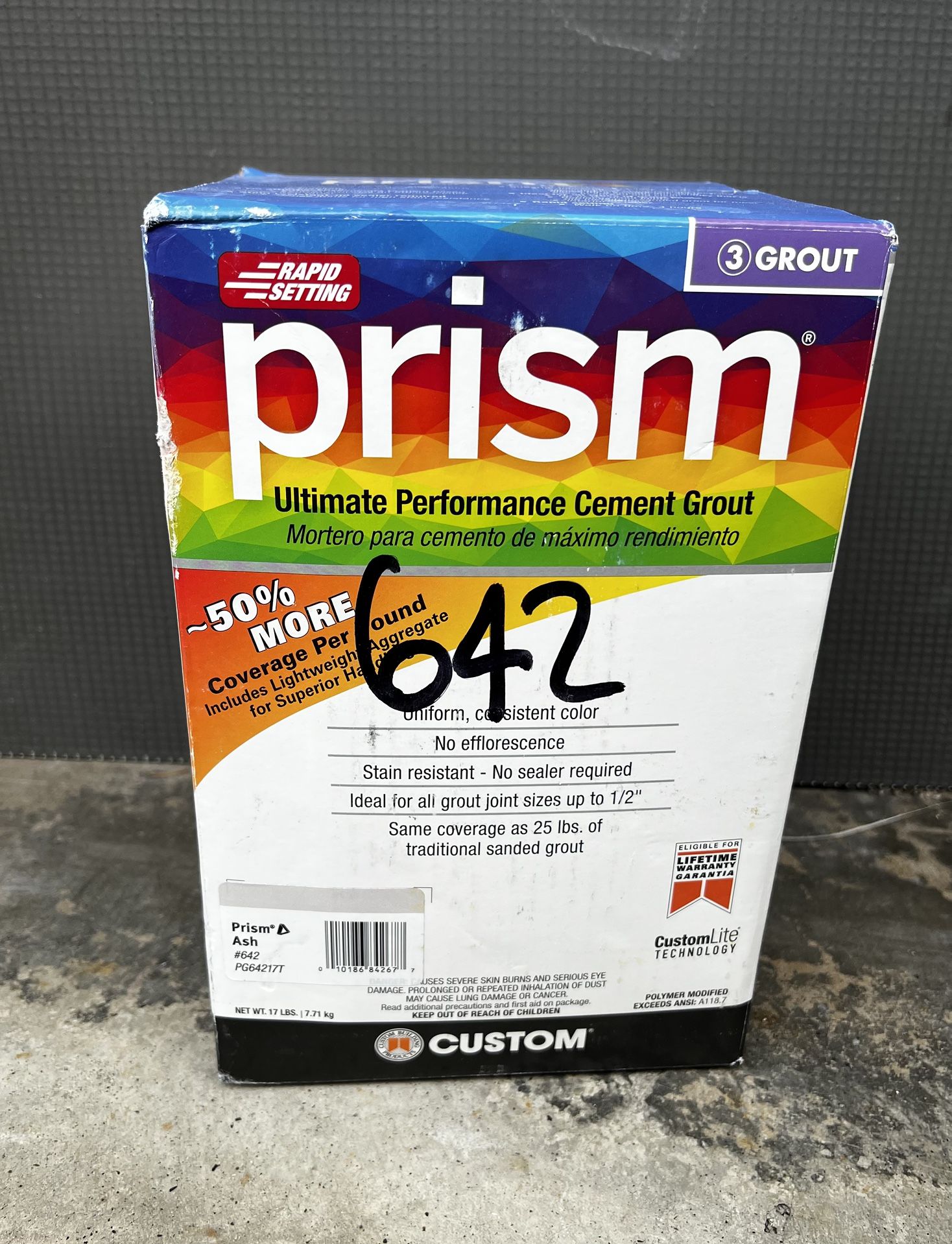 Grout For Tile. Sanded. Color ASH