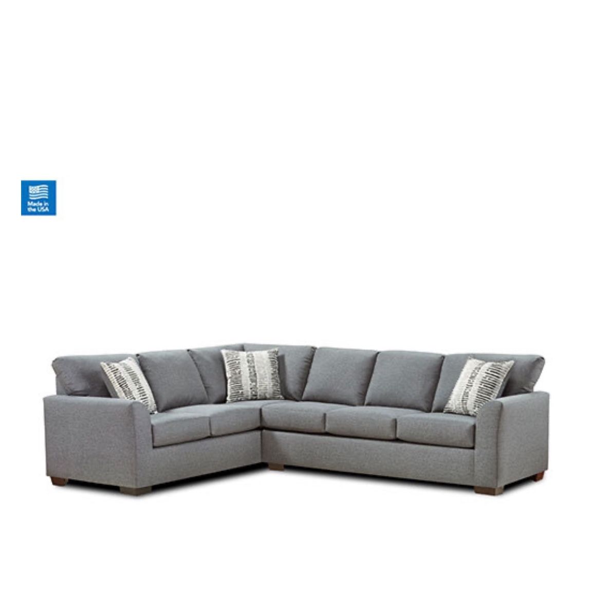 SofaKraze Latitude Run Sectional In Charcoal 