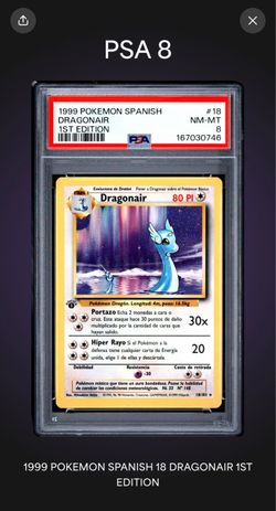 1999 Pokemon Spanish 1st Edition Dragonair #18/102 PSA 8 NM-MT Base Set