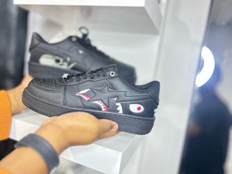 BAPE STA Mastermind Japan Shark Camo Black Sneakers