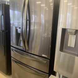 Samsung 36”4 Door Fridge In Black Stainless Working Perfectly 4 Months Warranty 