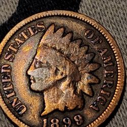 1899,1865,and 1907  Indian Head Pennies 