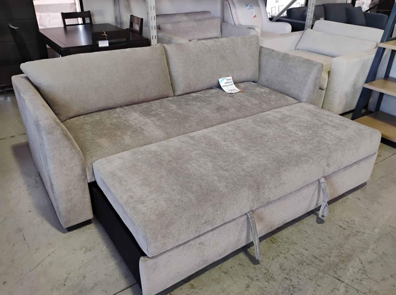 Costco Sleeper Sofa- Gray Fabric. Convertible Sleeper Sofa 