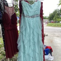 Aqua Green Dress Size 15 $25