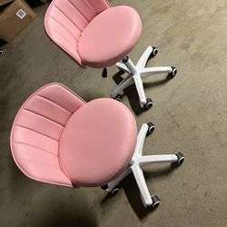Pink Vanity / Desk Chairs