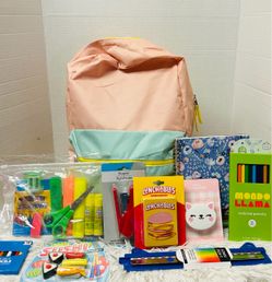 Girl Backpack & School Supplies