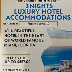 Luxury Vacation Voucher 