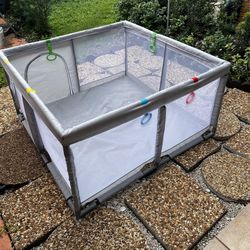 XL Baby Play Pen 49” Wide By 25” Height… (NO PAD) SEE ALL PICTURES…$25
