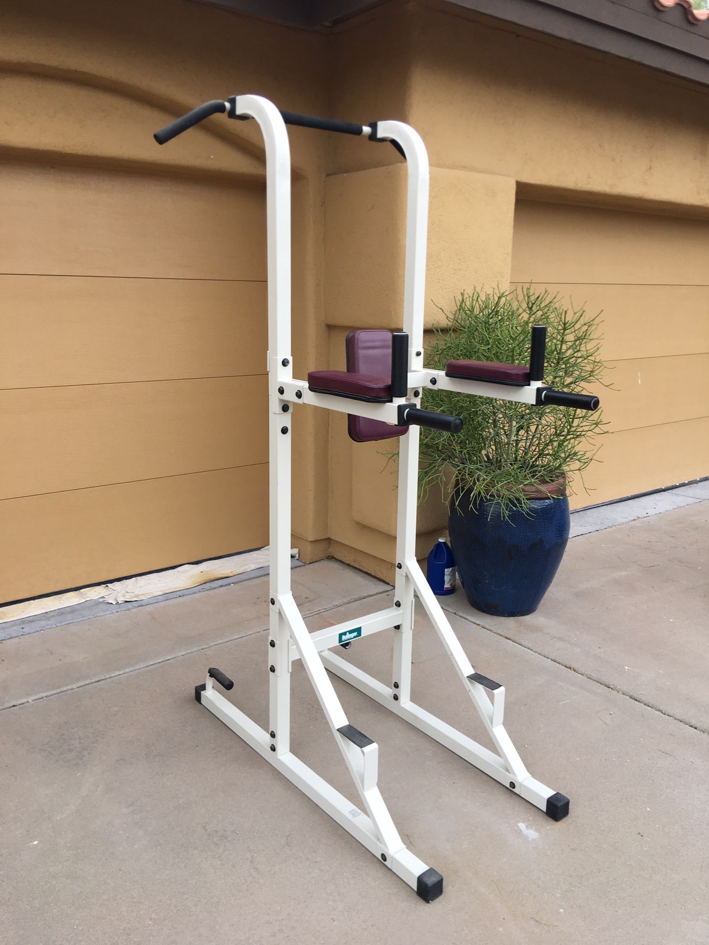 Bollinger Multi-Function Power Tower Vertical Knee Raise, Dip Station, Push-Up Station, and Pull-Up Station
