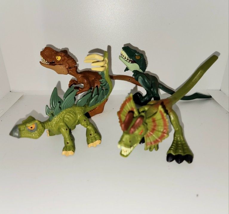 Jurassic World Bendy Biters 4 inch dinosaur figures lot