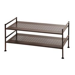 Used Like New – Seville Classics 2-Tier Perforated Shoe Storage Rack (Bronze Finish) 👟✨