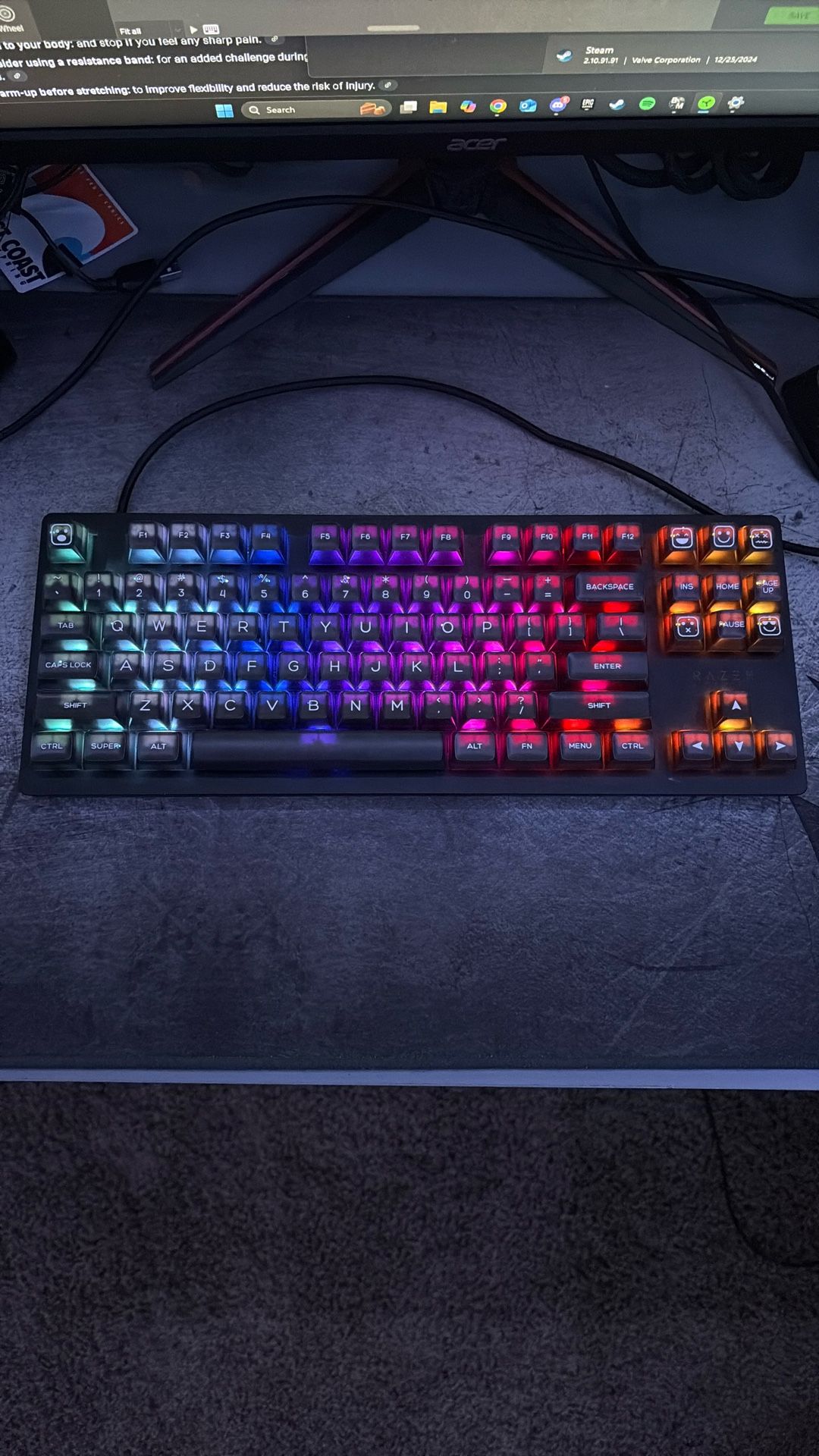 Razer Huntsman Tournament Edition Gaming RGB Keyboard - Razer Red Linear Optical Switches