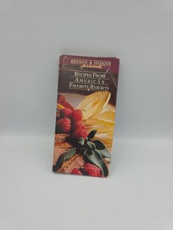 Benson & Hedges Recipes From America's Favorite Resorts Hardcover Book (1985)