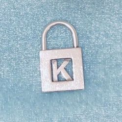 TIFFANY & Co. Letter "K" Lock Charm Pendant