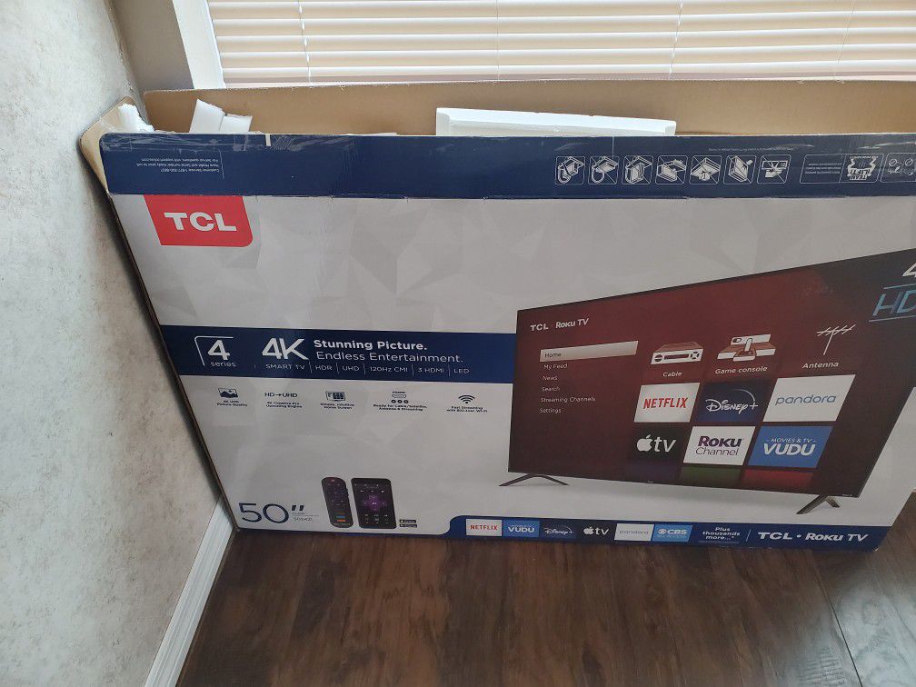 TCL Roku 50 Inch 4k UHD with HDR