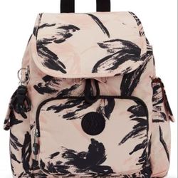 Kipling Super Light Floral Backbag Pink Black