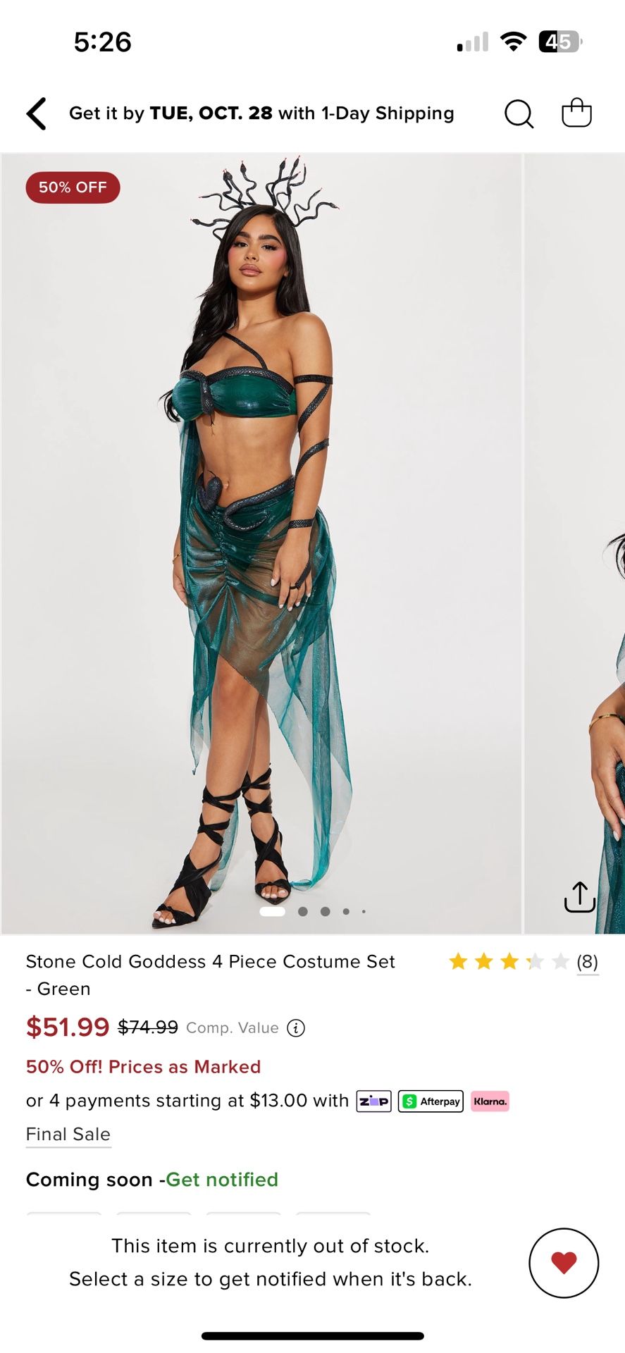 Fashion Nova Medusa Costume