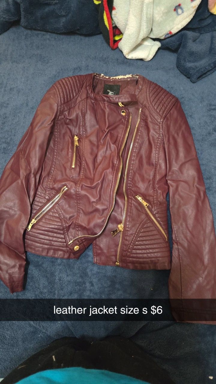 forever 21 maroon leather jacket
