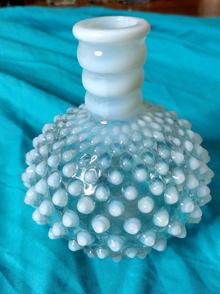 Vintage Fenton Opalescent Hobnail Perfume Bottle