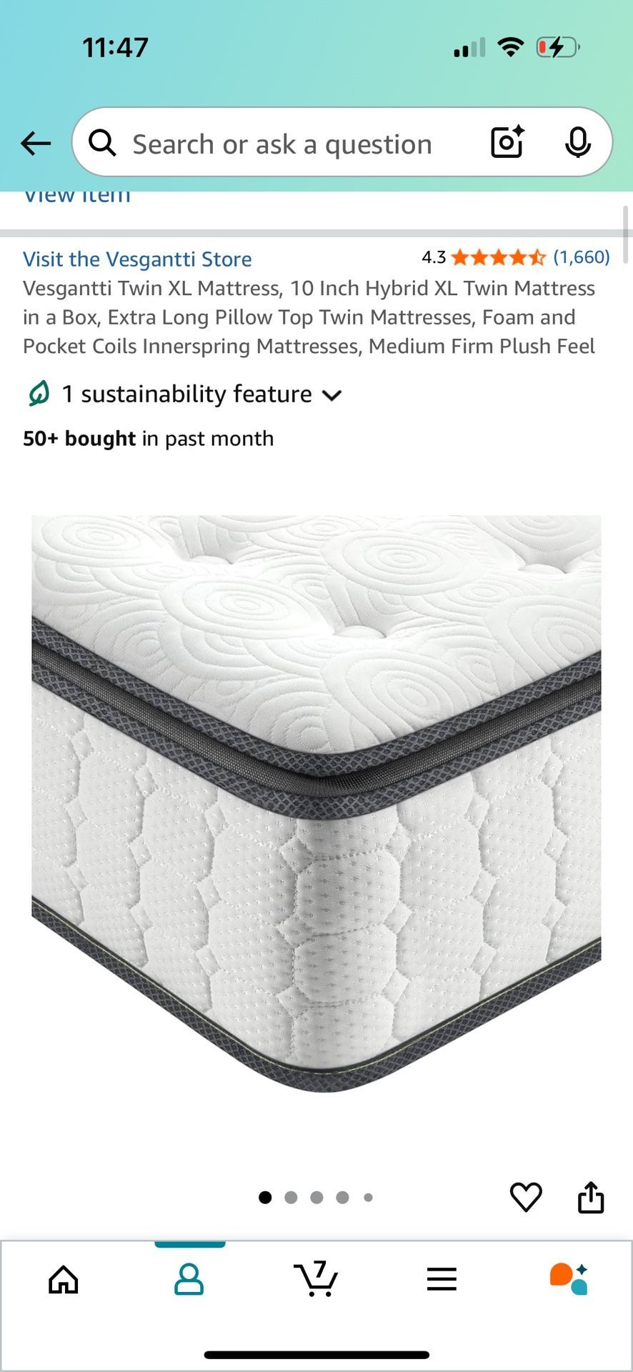 Vesgantti Twin XL Mattress