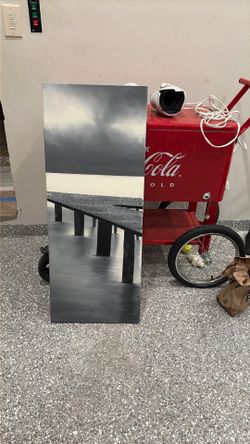 Painting Of A Bridge And Clouds