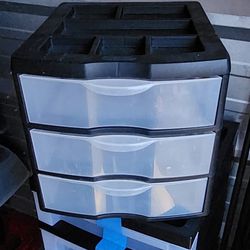 Plastic 3 Drawer Storage