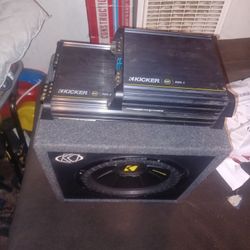 Kicker Soud Package And Kenwood Stereo With Blu Tooth 