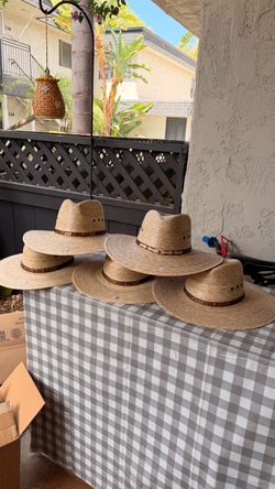 5 Straw Wide Brim Sun Hats