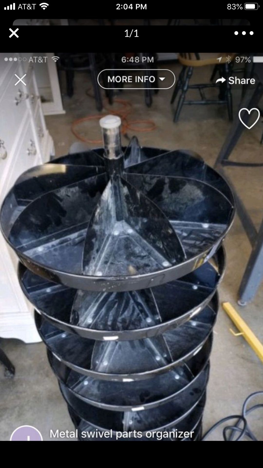 Industrial Metal Revolving Parts Bin