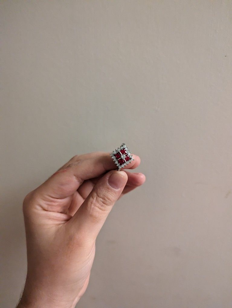 Ring With Red Stones