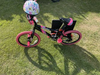 Almost new-Kent Sparkles Bicycle, 18" Wheels, Child Ages 6+, Black and Pink