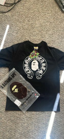 Black chrome hearts bape collab shirt