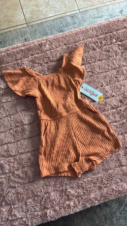 New toddler girls knit romper