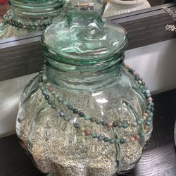 Glass Jar With Dried English Lavender