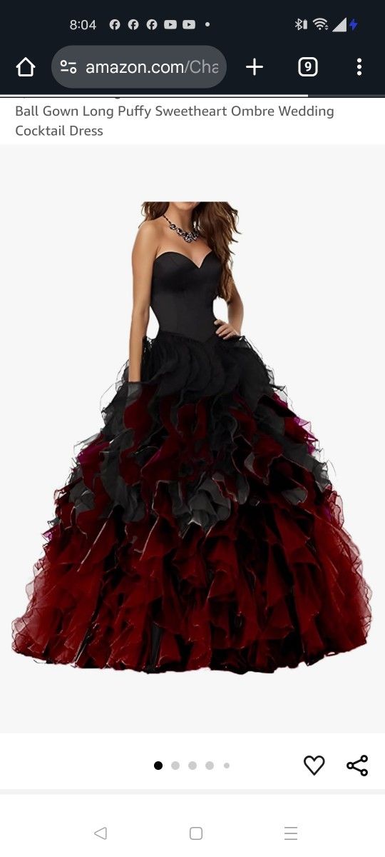 Size 18 Plus, Brand New/Never Worn, Black/Red Gown