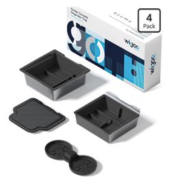 Wigoo 2026 Tesla Model Y/3/YL Accessories Console Organizer 4PCS Black
Fits Tesla 2025 2026 Model Y/YL (Premium Performance) & 2024 -2026 Model 3 Cons